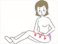 むくむ可能性がある、むくんでいる側の脚のドレナージを行う